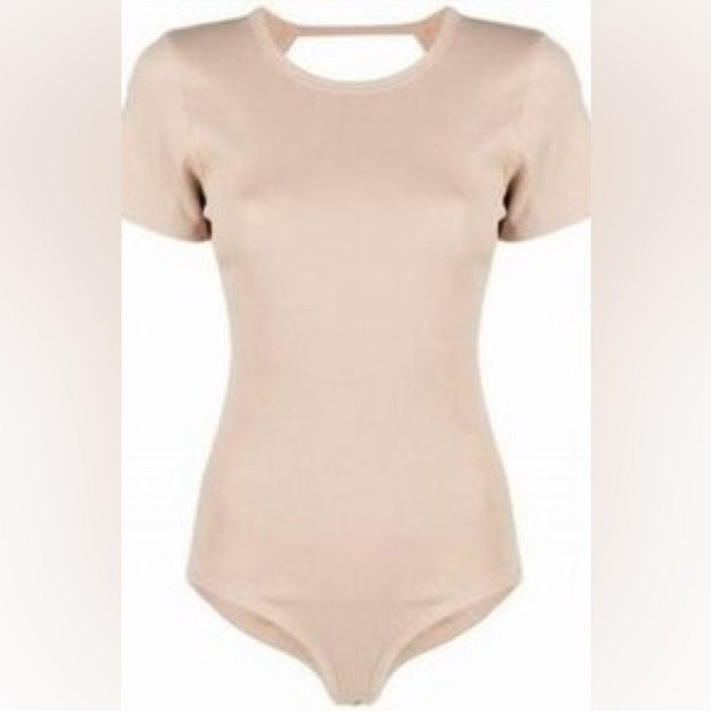 ba&sh Cream Short Sleeve Bodysuit
